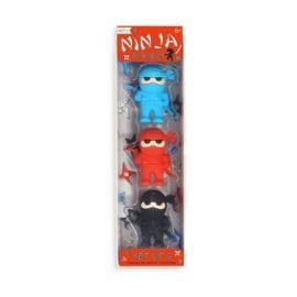112642-2 OOLY Suddgummi Ninja Erasers Set om 3