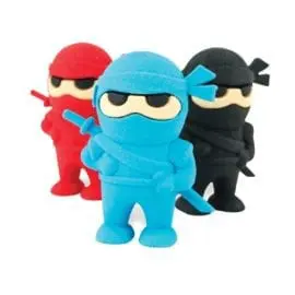 112642 OOLY Suddgummi Ninja Erasers Set om 3