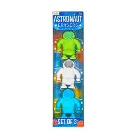 112652-4 OOLY Suddgummi Astronaut Erasers Set om 3