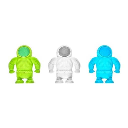 112652-5 OOLY Suddgummi Astronaut Erasers Set om 3