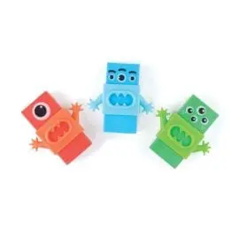 112653-2 OOLY Suddgummi Monster Erasers Set om 3