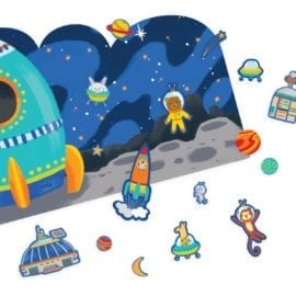 112657-10 OOLY Återanvändbara Klistermärken Space Critters Reusable Sticker Scenes