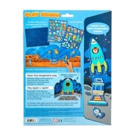 112657-6 OOLY Återanvändbara Klistermärken Space Critters Reusable Sticker Scenes