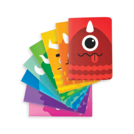 112658-7 OOLY Anteckningsbok Pocket Pal Journals Monsters - Set om 8
