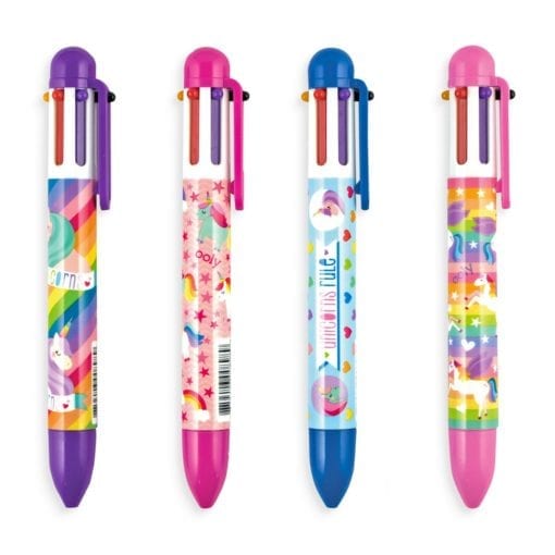 112661 OOLY Multipenna Unique Unicorns 6in1 Click Multi Color Pen