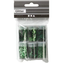 112686-2 Glitter och Paljetter Grön 6x5 g