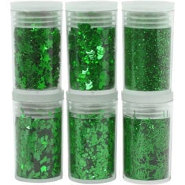 112686 Glitter och Paljetter Grön 6x5 g