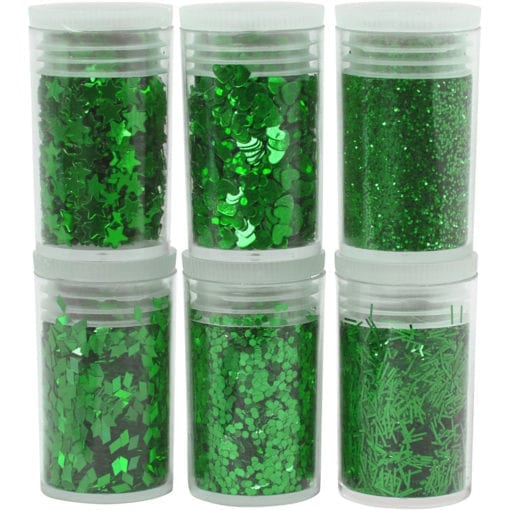 112686 Glitter och Paljetter Grön 6x5 g