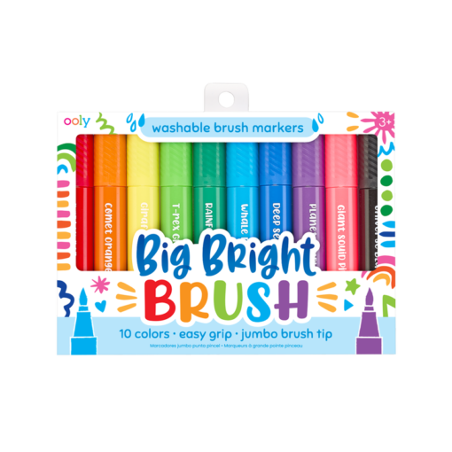 OOLY Tuschpennor BIG Bright Lätt att Greppa - Set om 10