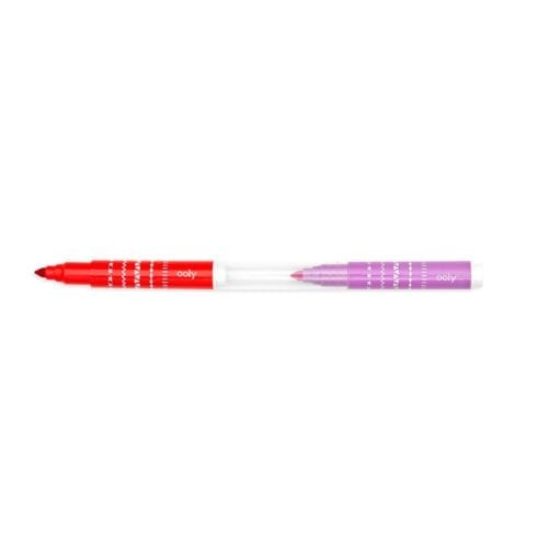 112702-11 OOLY Tuschpennor Double Up! 2-in-1 Washable Mini Marker - Set om 36