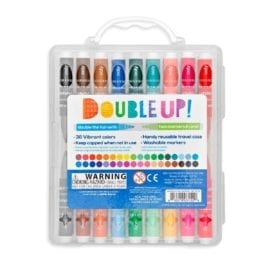 112702-6 OOLY Tuschpennor Double Up! 2-in-1 Washable Mini Marker - Set om 36