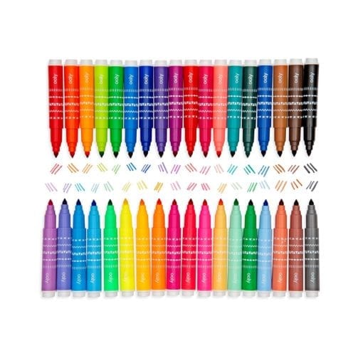 112702-7 OOLY Tuschpennor Double Up! 2-in-1 Washable Mini Marker - Set om 36