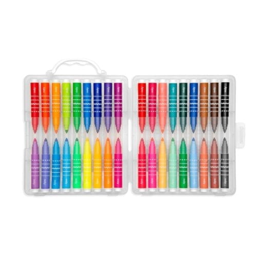 112702-8 OOLY Tuschpennor Double Up! 2-in-1 Washable Mini Marker - Set om 36