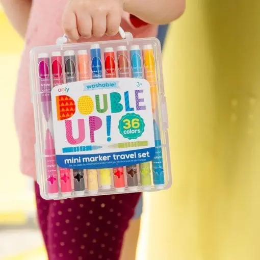 112702 OOLY Tuschpennor Double Up! 2-in-1 Washable Mini Marker - Set om 36