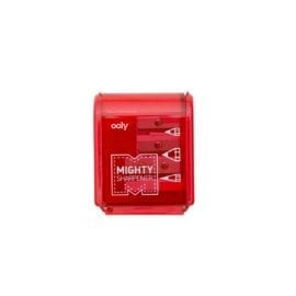 112644-6 OOLY Trippel Pennvässare Mighty Pencil Sharpener Röd