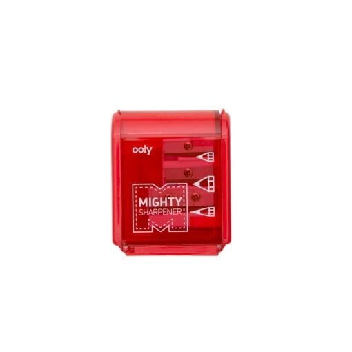 112644-6 OOLY Trippel Pennvässare Mighty Pencil Sharpener Röd