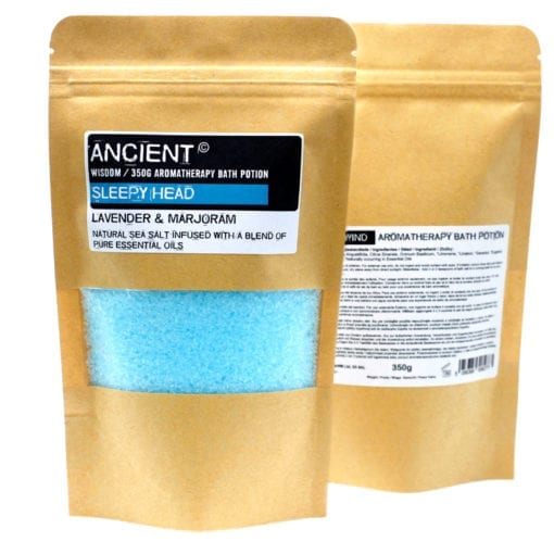 112714 Ancient Wisdom Badsalt Sleepy Head Aromatherapy Bath Potion in Kraft Bag 350 gram1