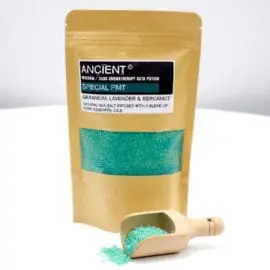 112716-1 Ancient Wisdom Badsalt Special PMT Aromatherapy Bath Potion in Kraft Bag 350 gram