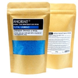 112718 Ancient Wisdom Badsalt Total Unwind Aromatherapy Bath Potion in Kraft Bag 350 gram