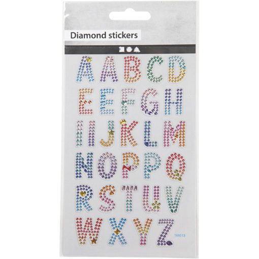 112814-1 Diamond Stickers Alfabetet 15x16.5 cm 1 Ark