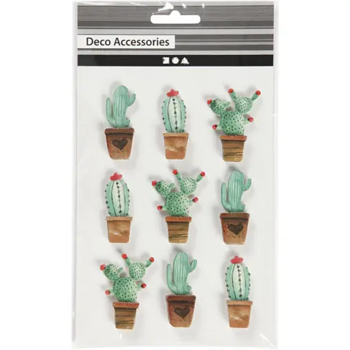 112834-1 3D-Stickers Kaktus 9 St. 1 Ark