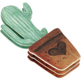 112834-3 3D-Stickers Kaktus 9 St. 1 Ark