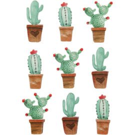 112834 3D-Stickers Kaktus 9 St. 1 Ark