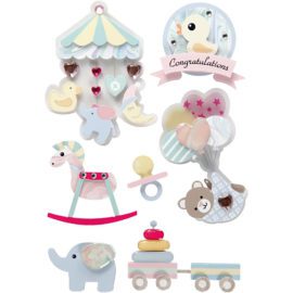 112835 3D-Stickers Baby 8 St. 1 Ark