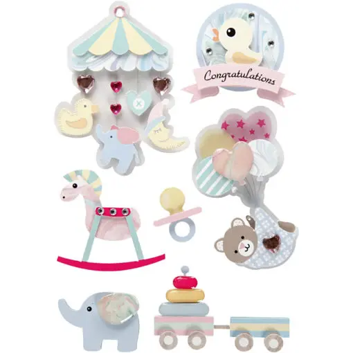 112835 3D-Stickers Baby 8 St. 1 Ark