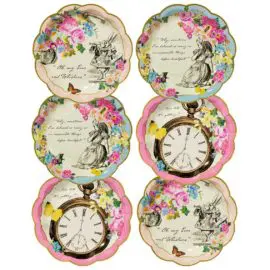 112911-10 Talking Tables Papperstallrikar Alice i Underlandet 18 cm 12 st - Truly Alice