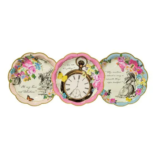 112911-2 Talking Tables Papperstallrikar Alice i Underlandet 18 cm 12 st - Truly Alice
