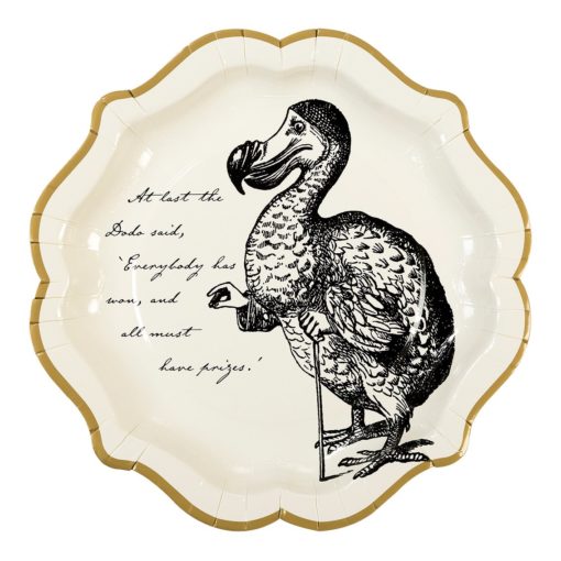 112912-2 Talking Tables Papperstallrikar Alice i Underlandet 23 cm 12 st - Truly Alice