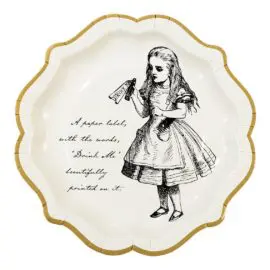 112912-3 Talking Tables Papperstallrikar Alice i Underlandet 23 cm 12 st - Truly Alice