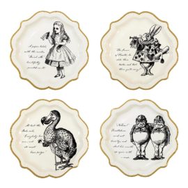 112912 Talking Tables Papperstallrikar Alice i Underlandet 23 cm 12 st - Truly Alice