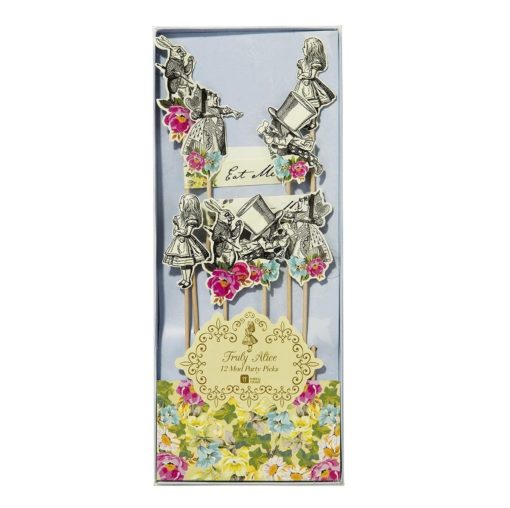 112915-2 Talking Tables Canapéflaggor Alice i Underlandet 12 st – Truly Alice