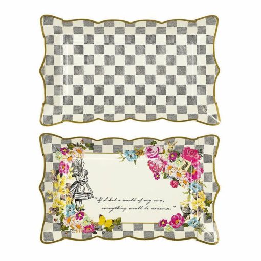 112916 Talking Tables Serveringsfat Schackrutor 31x19 cm 4 st - Truly Alice