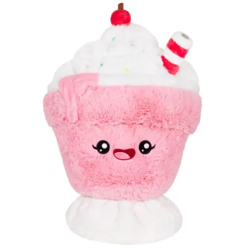 112962 Mini Squishable Comfort Food Strawberry Milkshake - 18 cm