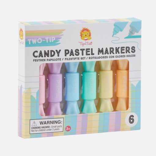 112965-1 Tiger Tribe Tuschpennor Two-Tip Candy Pastel Markers Set om 12
