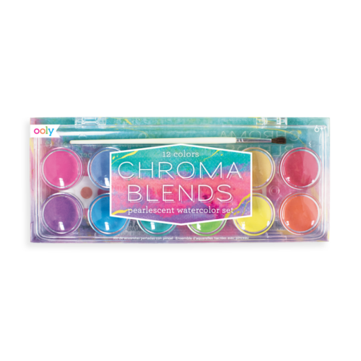 112975-10 OOLY Vattenfärg Pärlemor Chroma Blends Watercolor Paint Set - Pearlescent