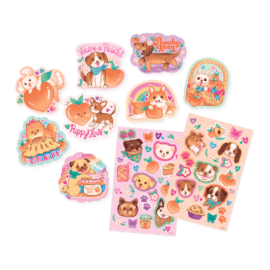 112984-1 OOLY Luktisar Persikodoft Puppies and Peaches Scented Stickers