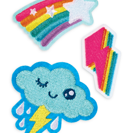 112989 OOLY Stryka-på-märke Patch 'em Sky Pals Iron on Patches - Set om 3