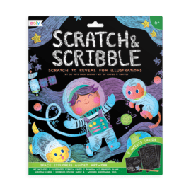 113083-1 OOLY Skrapmotiv Space Explorer Scratch And Scribble