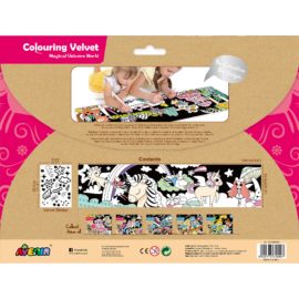 113121-3 AVENIR Färgläggningsaffisch Giant Poster Colouring Velvet Magical Unicorn World