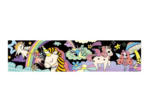 113121-3 AVENIR Färgläggningsaffisch Giant Poster Colouring Velvet Magical Unicorn World
