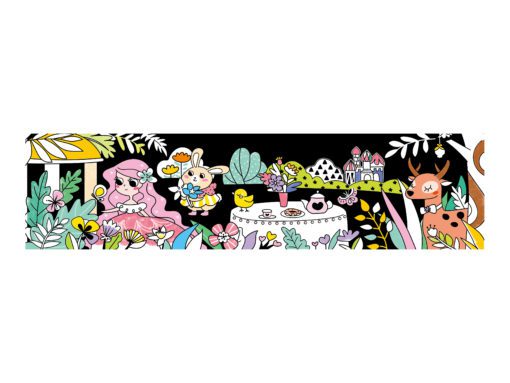 113123-3 AVENIR Färgläggningsaffisch Giant Poster Colouring Velvet Princess and Her Garden 126x29.5 cm