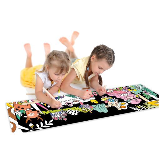 113123-5 AVENIR Färgläggningsaffisch Giant Poster Colouring Velvet Princess and Her Garden 126x29.5 cm