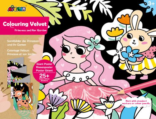 113123 AVENIR Färgläggningsaffisch Giant Poster Colouring Velvet Princess and Her Garden 126x29.5 cm