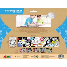 113124-1 AVENIR Färgläggningsaffisch Giant Poster Colouring Velvet Space and Robots 126x29.5 cm
