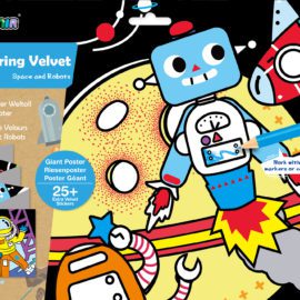 113124-2 AVENIR Färgläggningsaffisch Giant Poster Colouring Velvet Space and Robots 126x29.5 cm