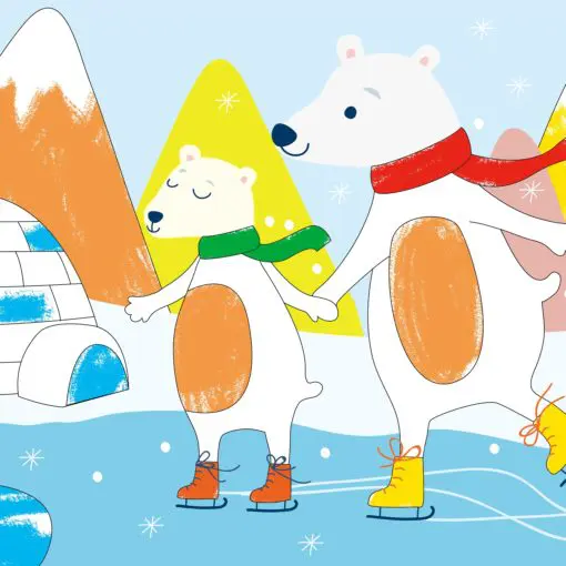 AVENIR Gelkritor Polar Bear Silky Crayons Watercolor + Coloring Poster - Set om 12 - Bild 11